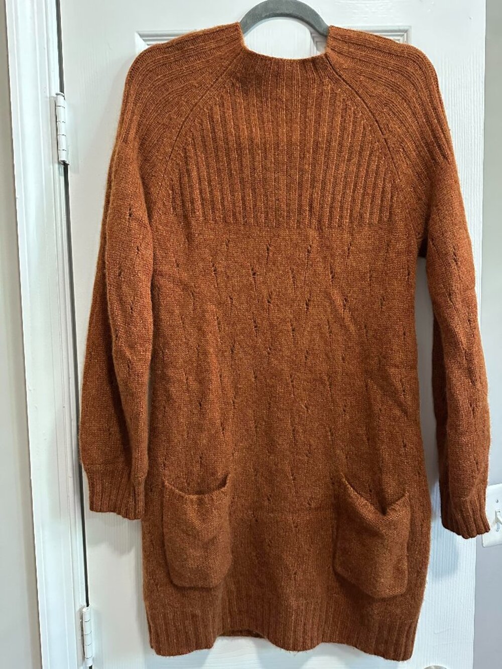 Dear Pruitt Burnt Orange 100% Cashmere Sweater Dress